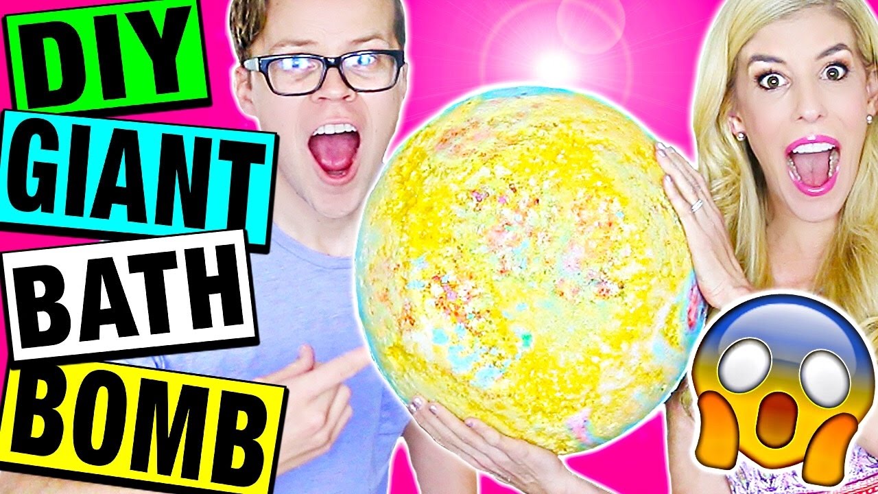 DIY GIANT BATH BOMB! How To Make a HUGE Rainbow Bath Bomb!