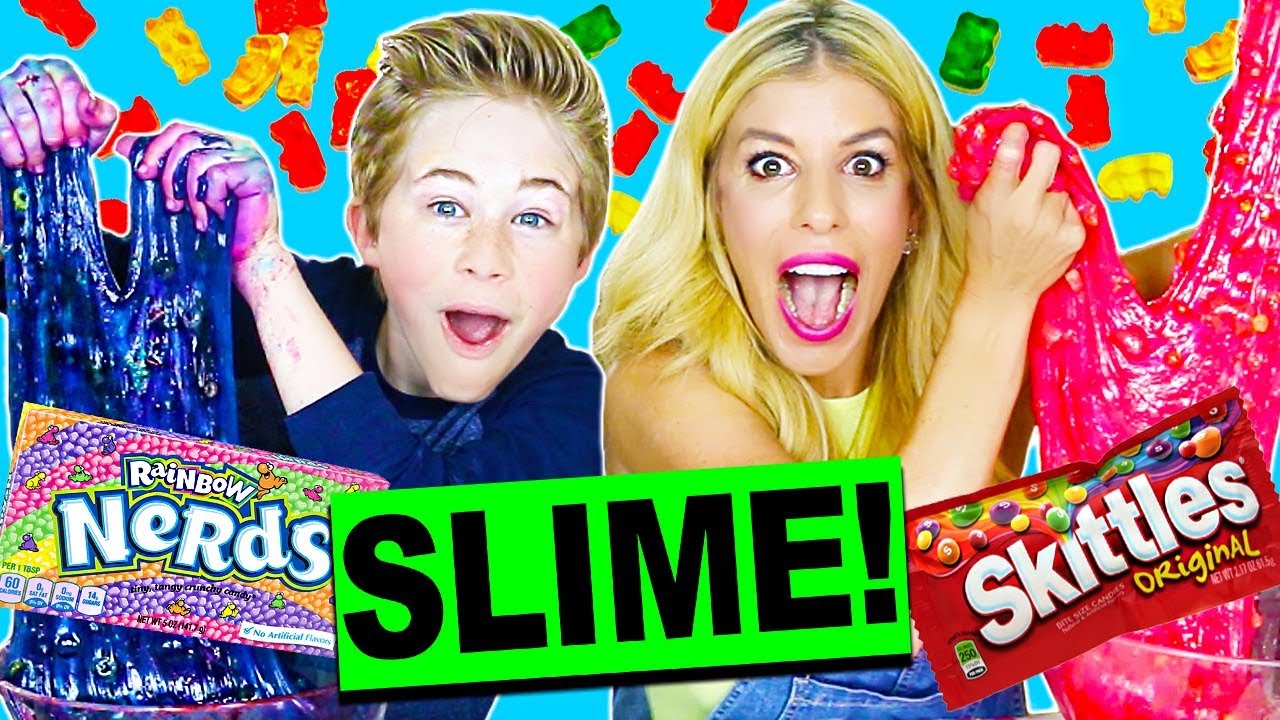 DIY GIANT CANDY SLIME CHALLENGE!! (WITHOUT BORAX)