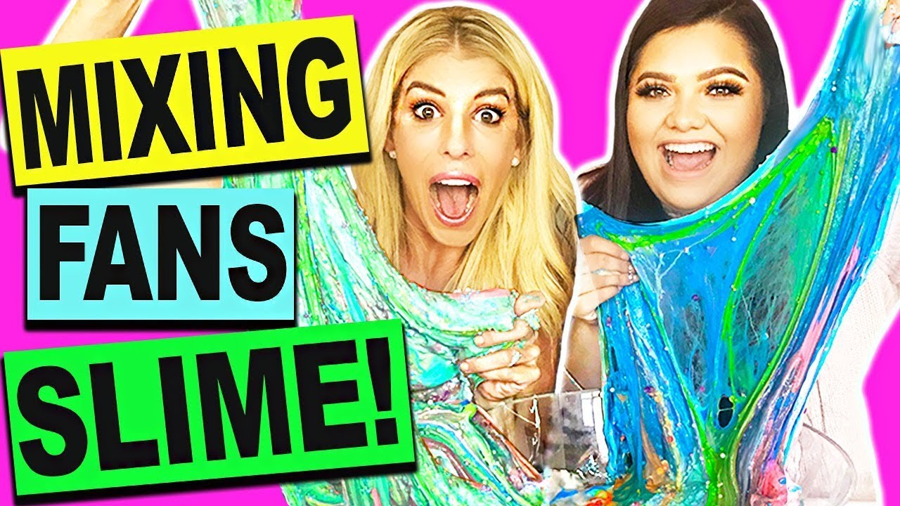 DIY Mixing and Unboxing Fans Slime with Karina Garcia! (Giant Slime Smoothie No Borax)