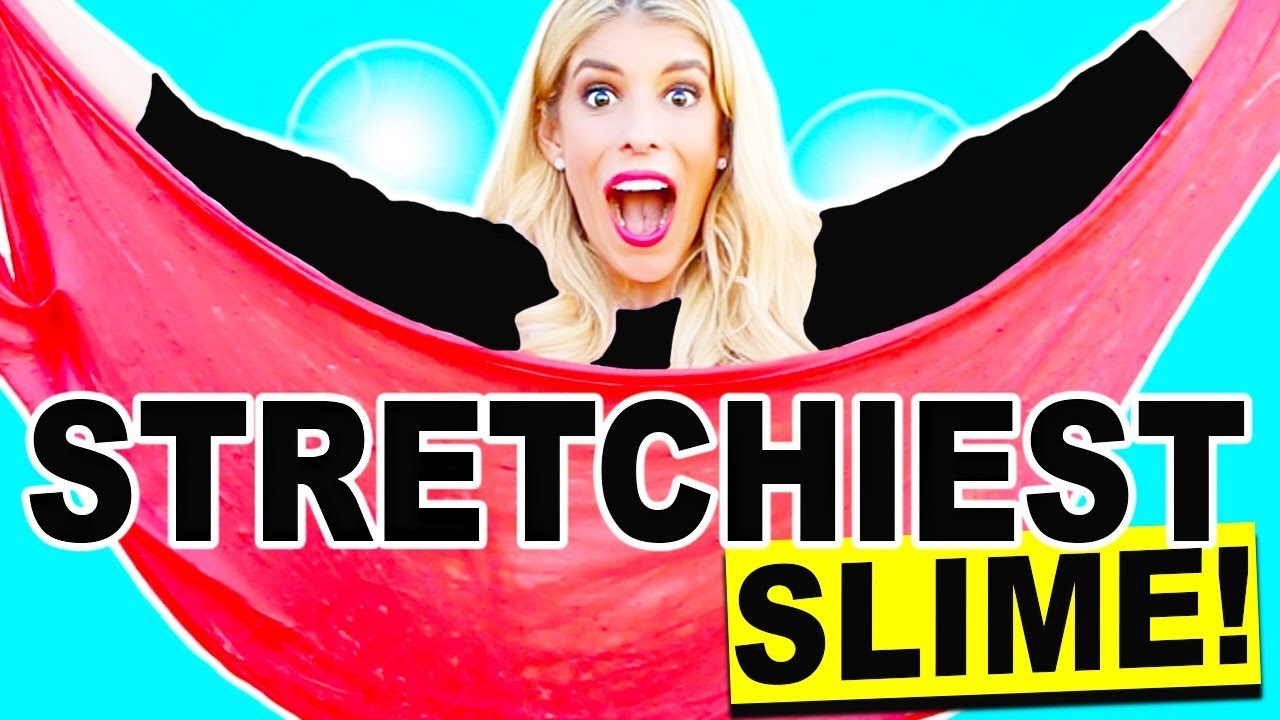 DIY Stretchiest Slime In The World Valentine's Day Challenge! Learn How Make Stretchy Slime
