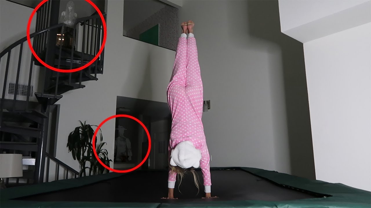 DO NOT TRY GYMNASTICS ON A TRAMPOLINE AT 3AM CHALLENGE! (REAL GHOST NOT CLICKBAIT)