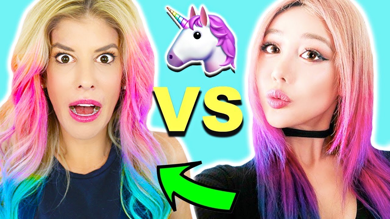 Dying My Hair! I Tried Following A Wengie DIY Unicorn Hair Tutorial! Easy and Simple