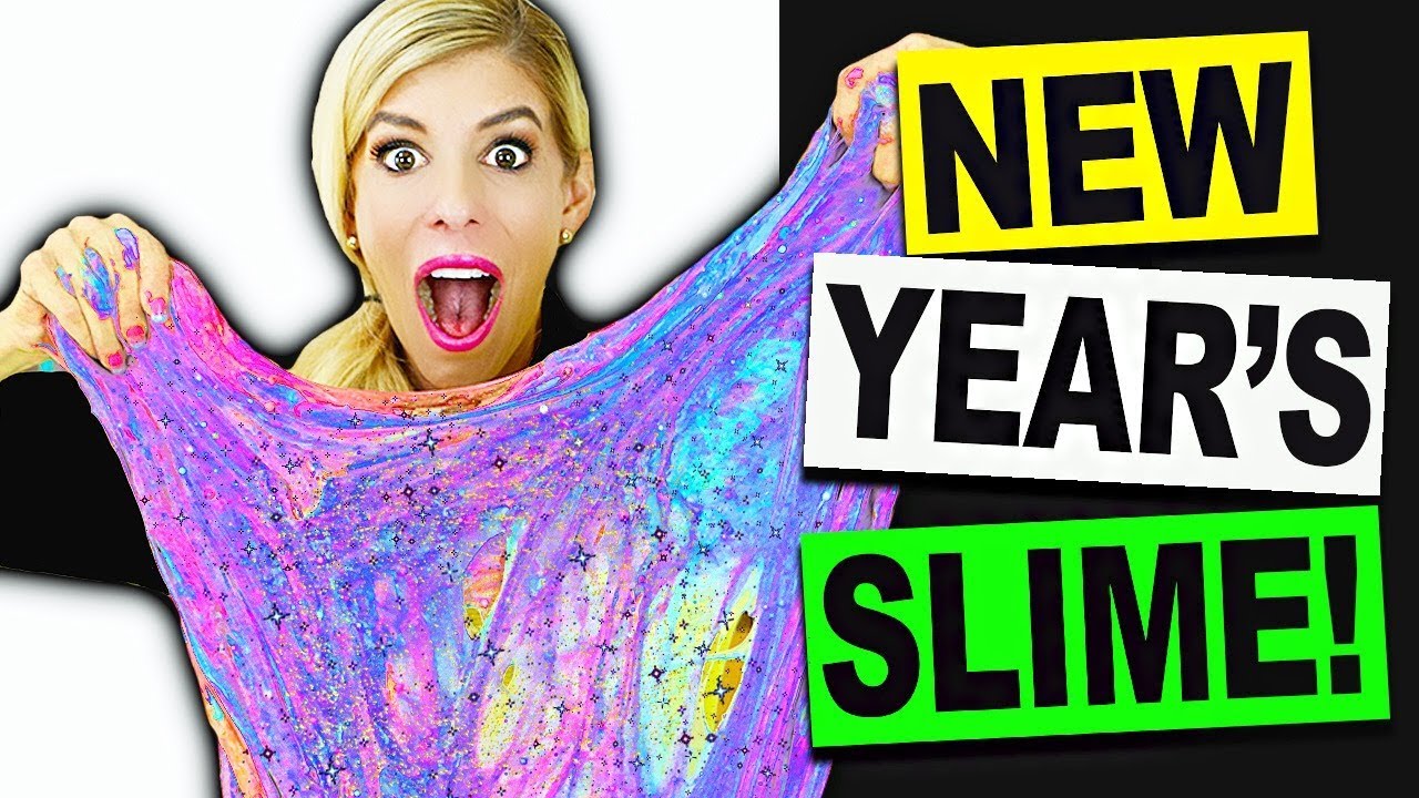 Giant DIY New Year's Slime! Mixing and Unboxing Fan's Slime *Satsifying*
