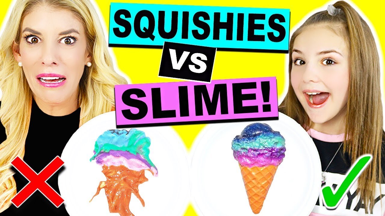 Squishy vs Slime! Making DIY Slime Food vs Squishy Food (Kids vs Adults)