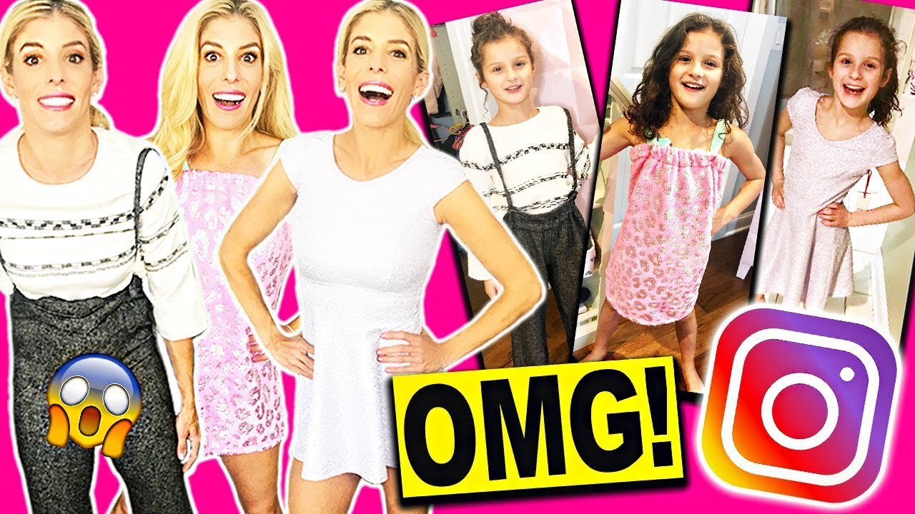 TRYING ON KIDS CLOTHING! RECREATING HAYLEY LEBLANC'S INSTAGRAM PHOTOS!
