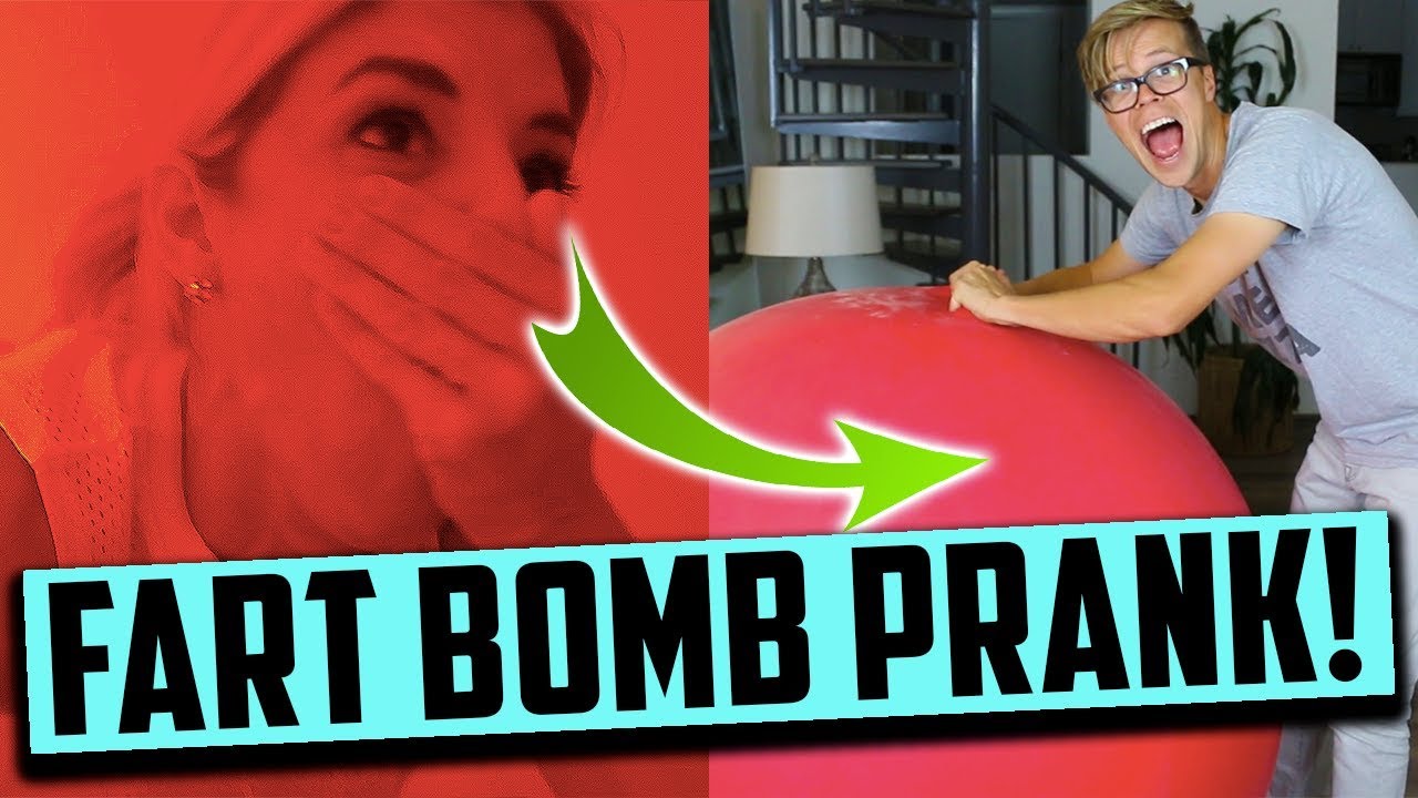FART BOMB PRANK IN A GIANT BALLOON ON WIFE! (Day 250)