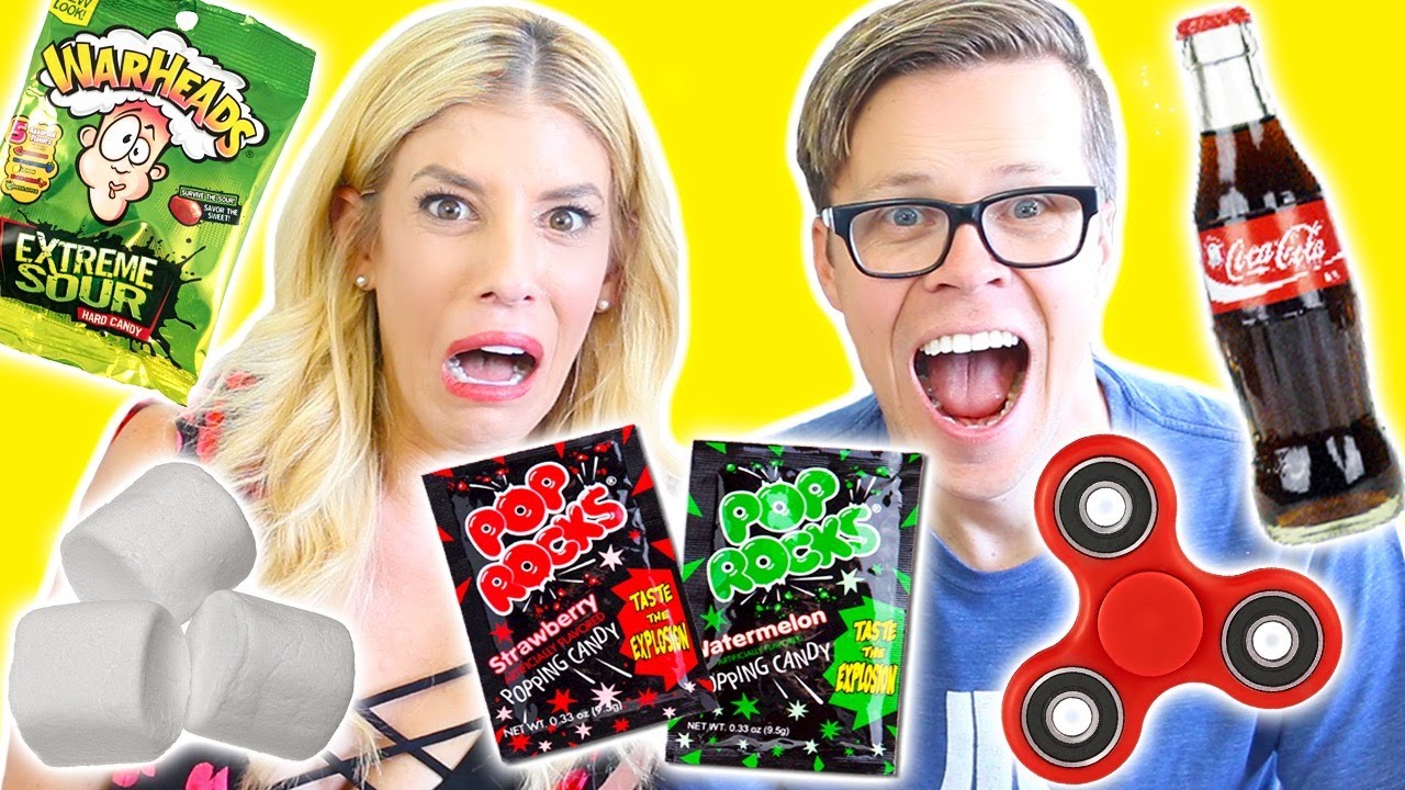 POP ROCKS YOU CALL IT CHALLENGE! (Day 175) (Fidget spinners, Coke and Sour Warheads)