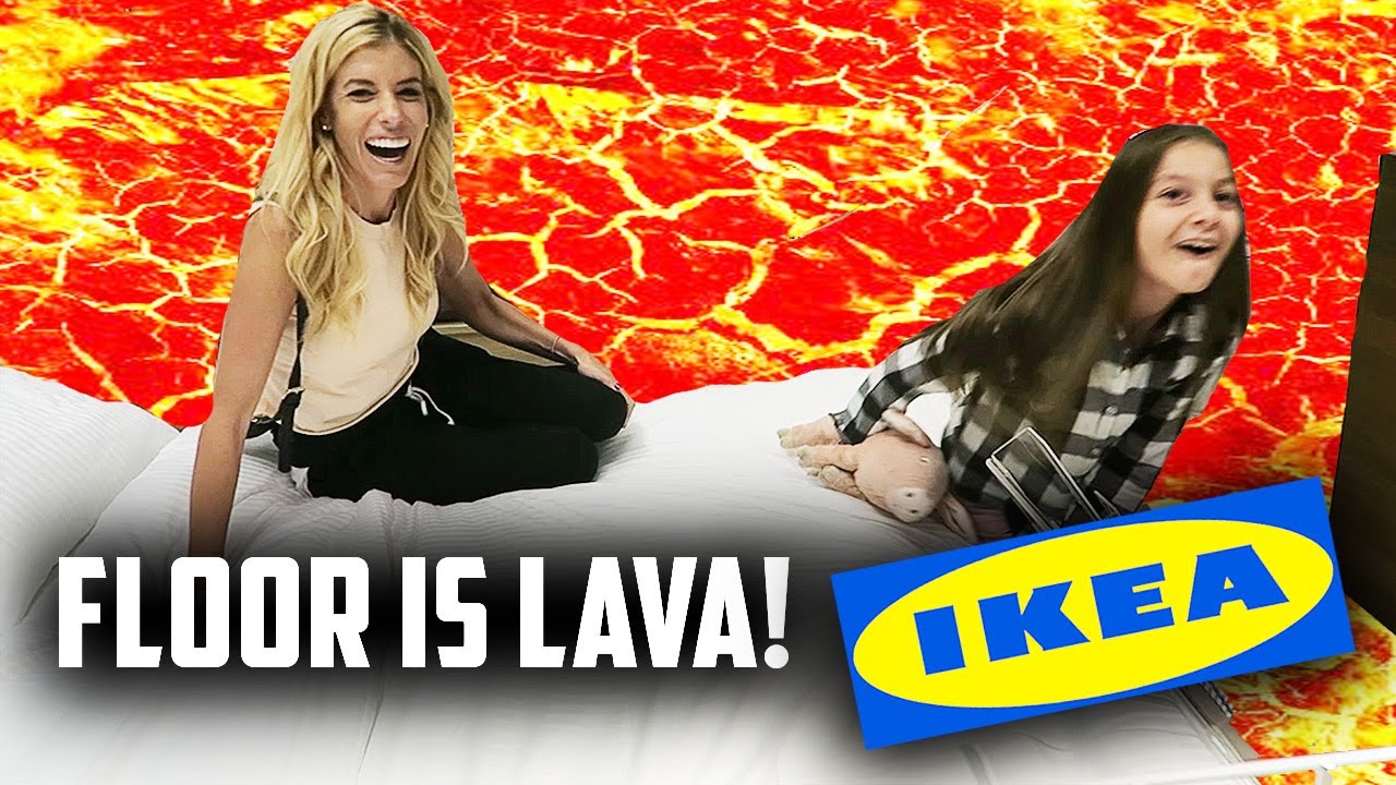 THE FLOOR IS LAVA CHALLENGE AT IKEA WITH FANS! DAY 174