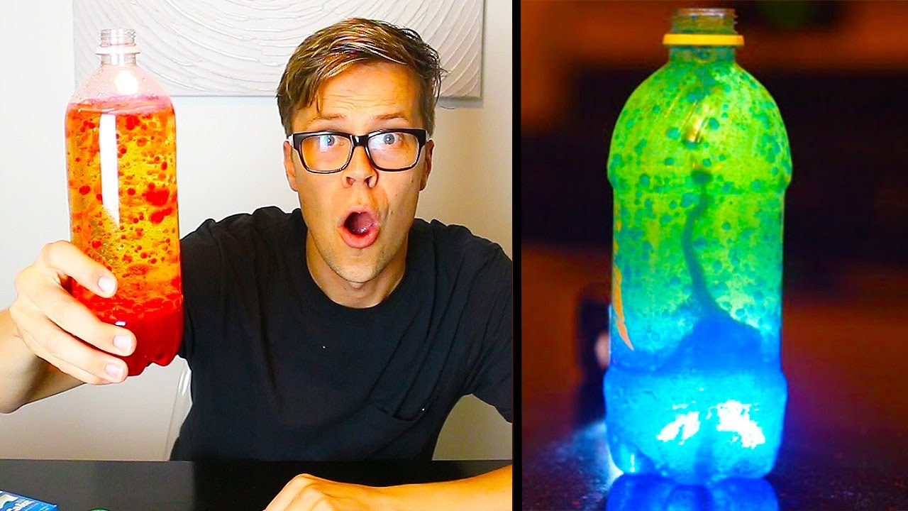 TRYING DIY GLOWING LAVA LAMP EXPERIMENT - DAY 108 - The ...
