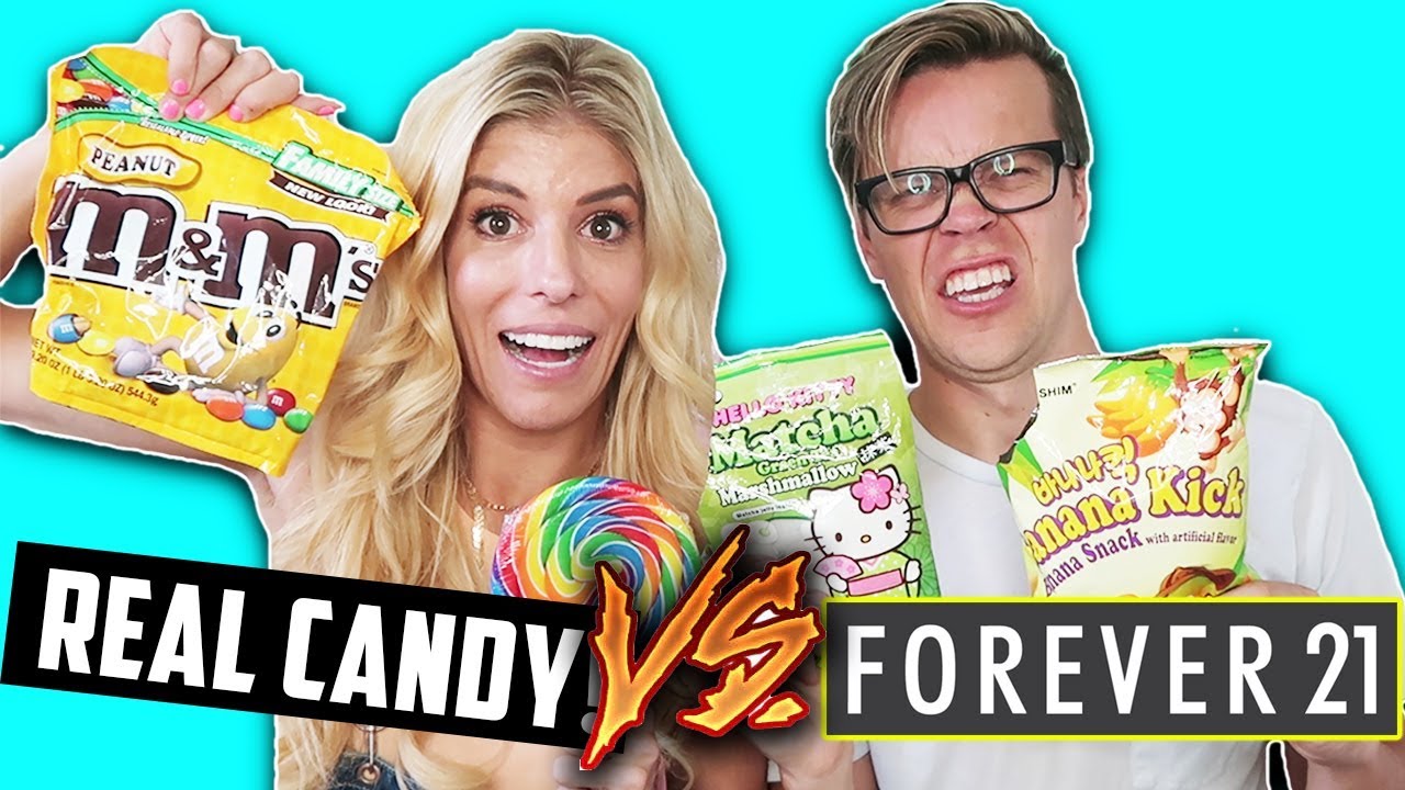 TRYING REAL CANDY VS. WEIRD FOREVER 21 CANDY CHALLENGE! (Day 276)