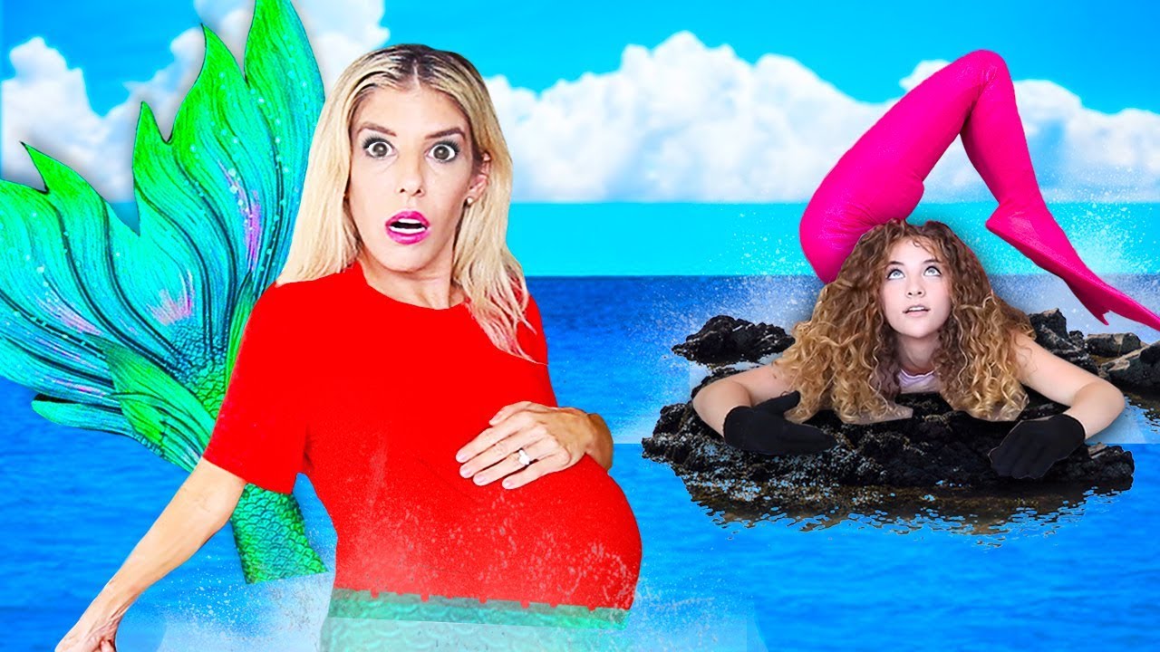 24 Hours Pregnant As A Mermaid With Sofie Dossi Worst Pregnancy Challenge Rebecca Zamolo The Gamemaster Network - how to meet your roblox girlfriend in the walmart parking