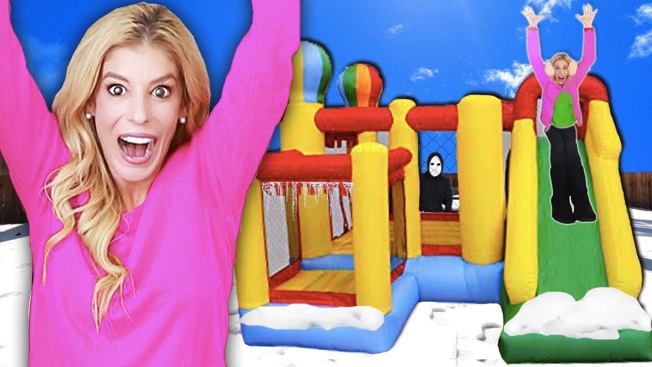 24 Hours inside a GAME MASTER BOUNCE HOUSE! (Who Wins $10,000 & Matt Missing in Top Secret Hideout)