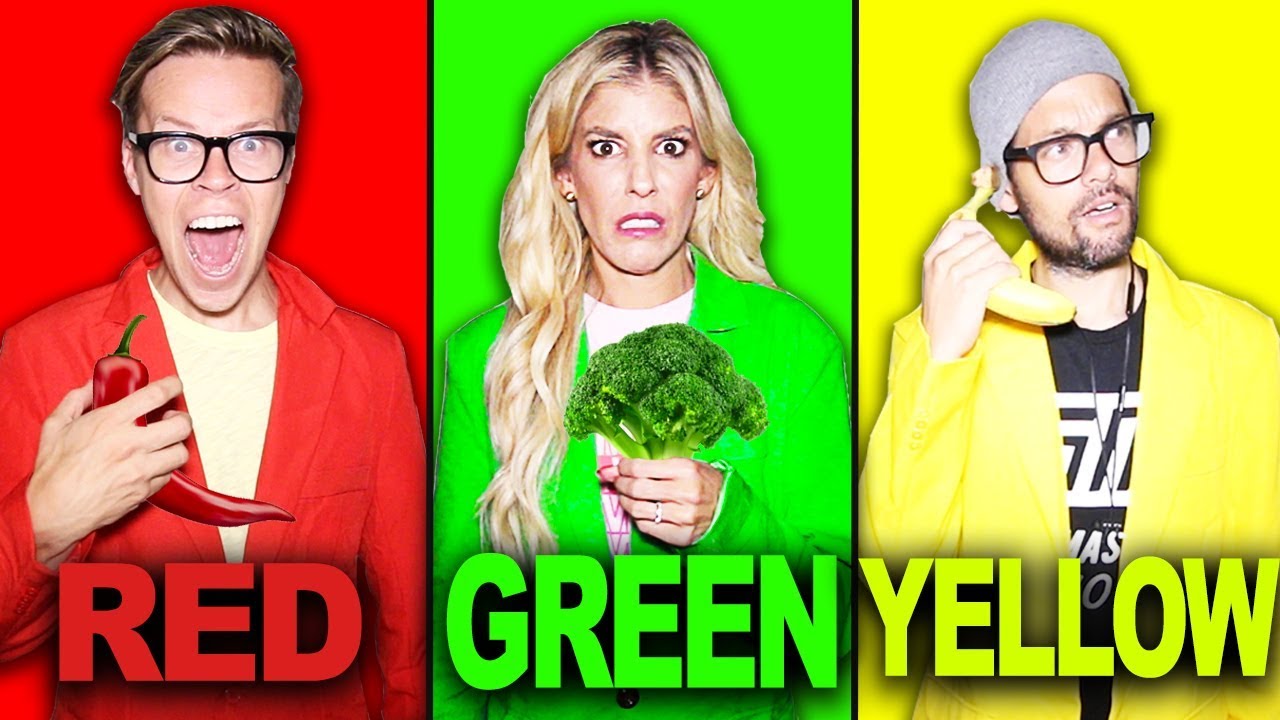 Last To STOP Eating Their Colored Food Challenge! | Matt and Rebecca