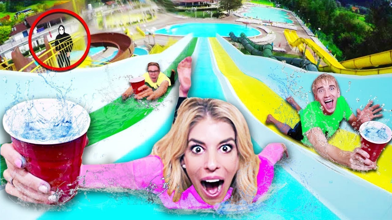 Last to Spill Wins on WORLDS Biggest Water Slide! (GAME MASTER Hidden Clues in Hawaii )