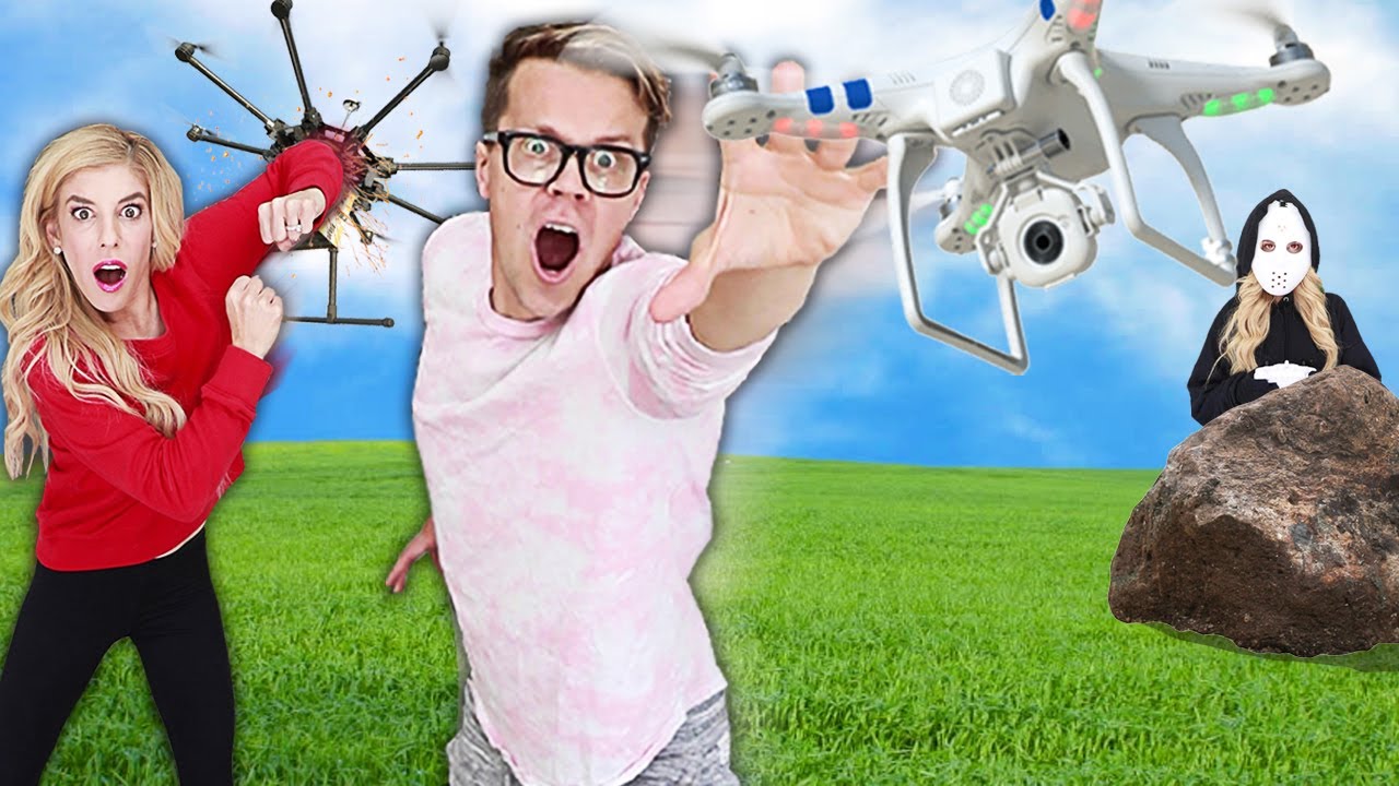 Matt and Rebecca vs Drone Battle RZ Twin Trap! (Searching for 24 hours Hidden Game Master Clues irl)