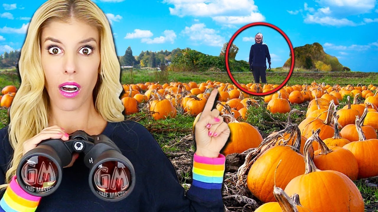 Spying on Ex GAME MASTER SPY at Abandoned Halloween Pumpkin Patch Hideout (Escape Room in Real Life)