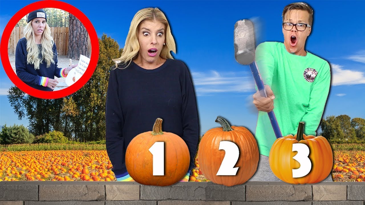 Try Not To Smash The Wrong Pumpkin (Secret Hidden Note Found with Mysterious Clues)