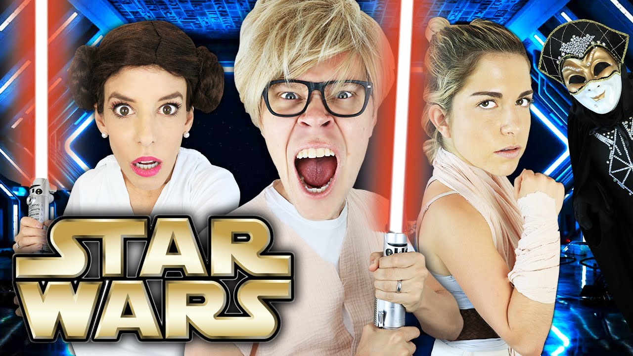 Star Wars In Real Life, Battle Royale to Save Game Master Challenge! Matt and Rebecca