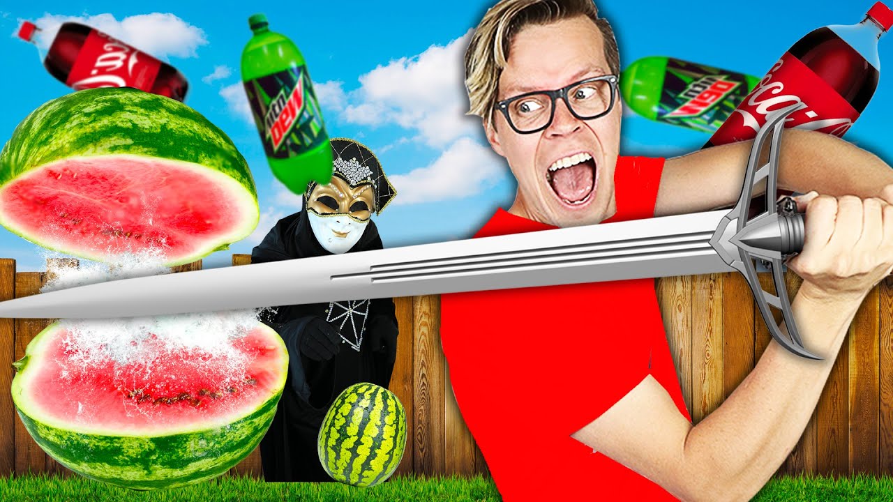Giant Fruit Ninja in Real life Challenge to Find Matt's Missing Memories!