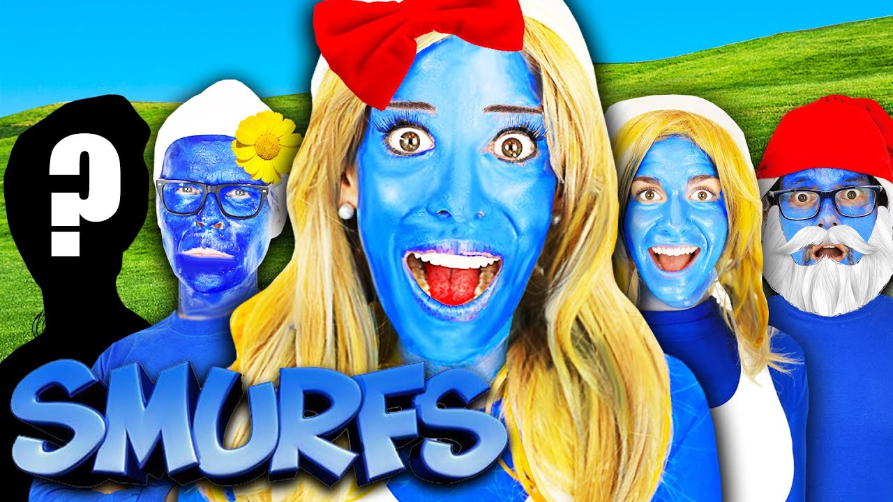 Giant Smurfs Movie In Real Life For Face Reveal Of Mystery Man Rebecca Zamolo The Gamemaster Network