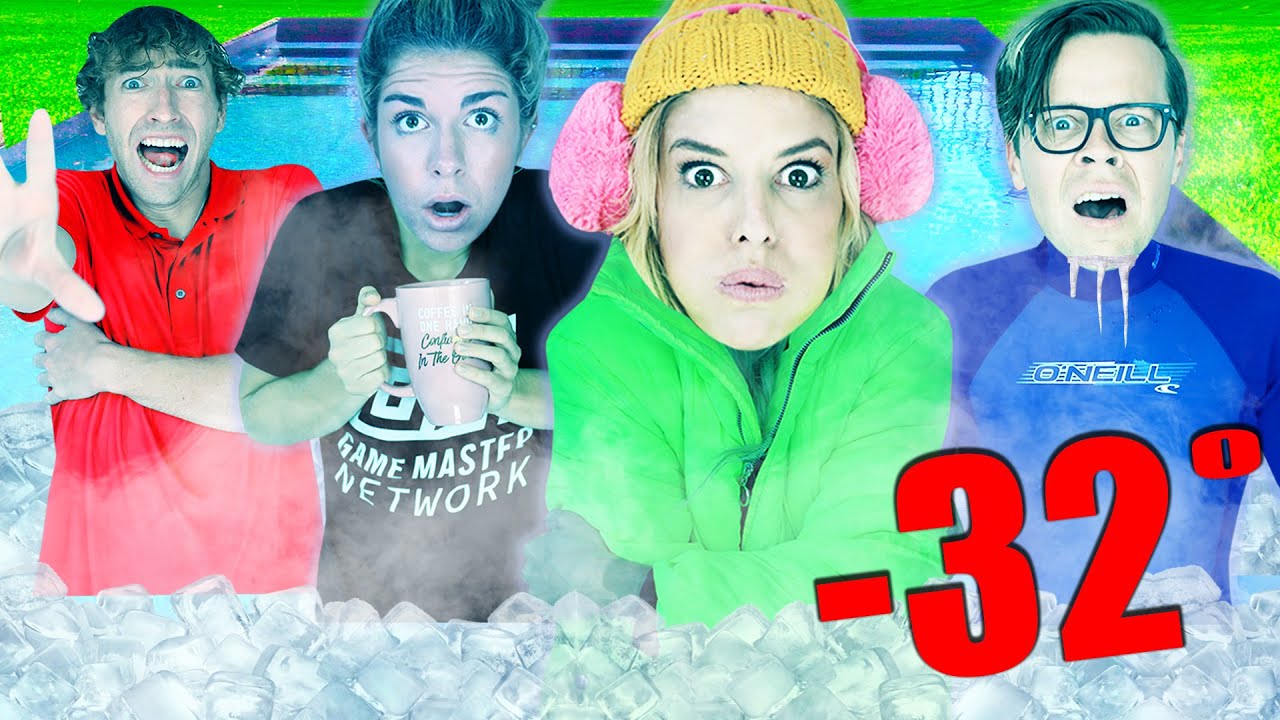 Last to Leave the Freezing Pool Challenge Wins! (Missing Memory) Game Master Network