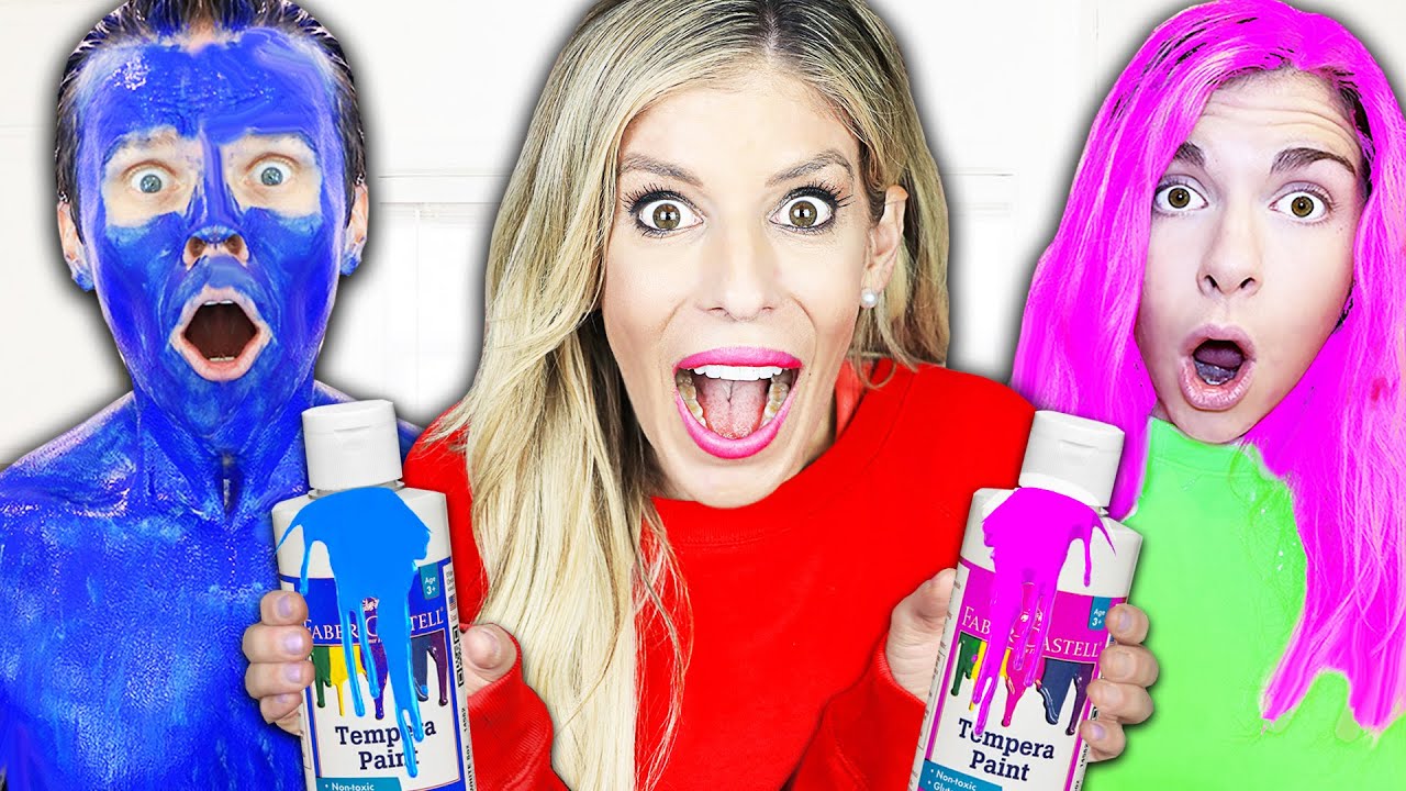 Using only ONE COLOR to PRANK Your Best Friends! Testing Diy Life Hacks! Rebecca Zamolo