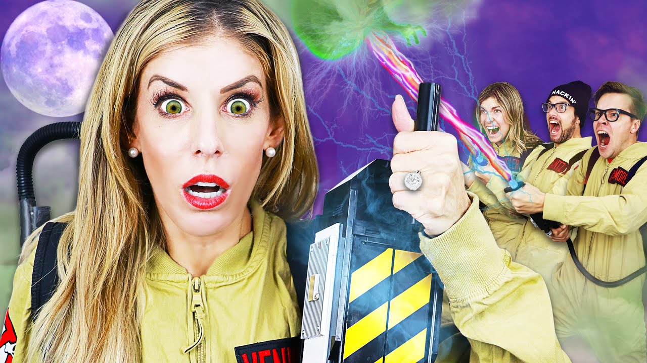 Giant GHOSTBUSTERS Game In Real Life to Save Friends- Rebcca Zamolo