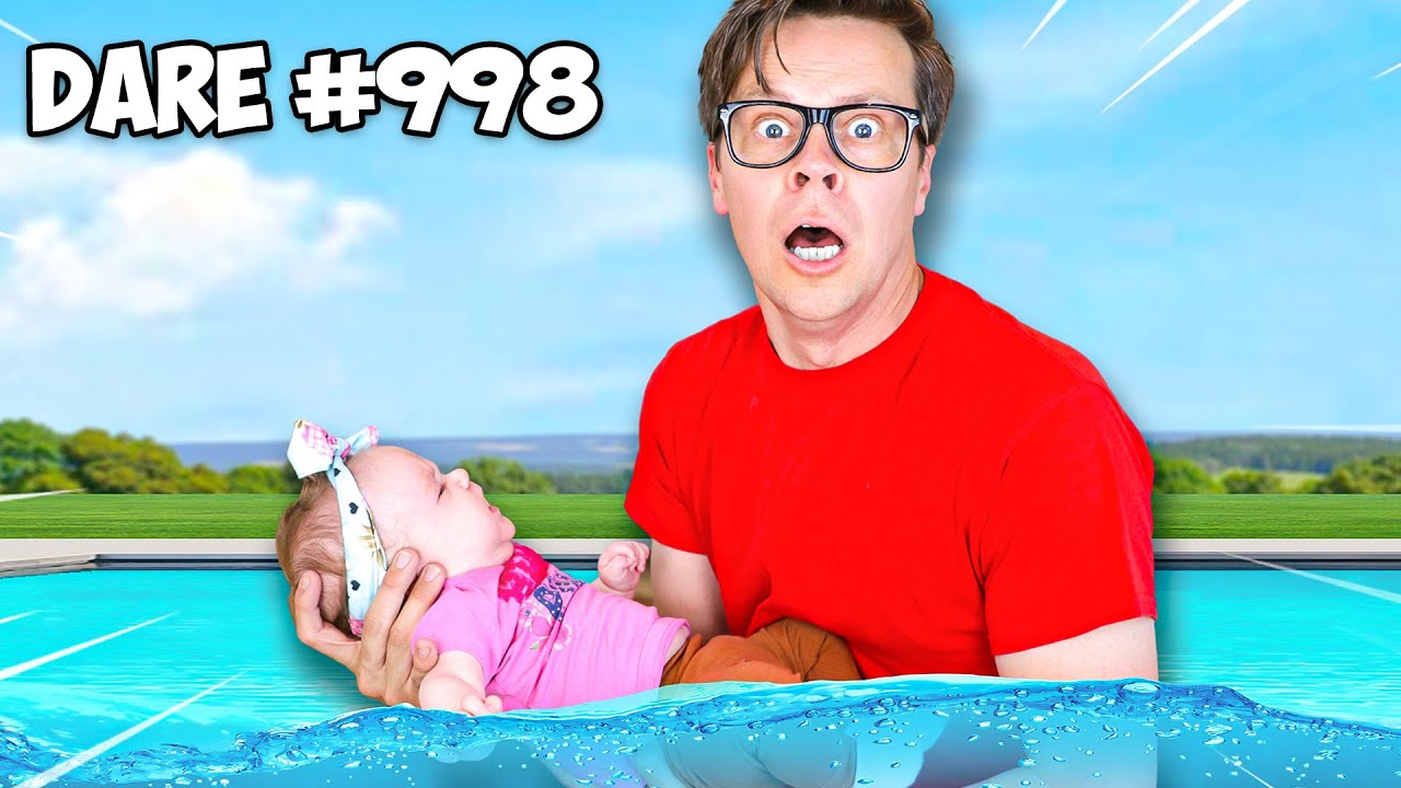 Can Our Baby Swim? 1000 Dares in 24 Hours Challenge
