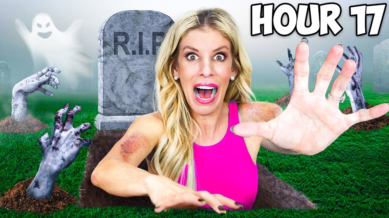 SURVIVING in a GRAVEYARD for 24 Hours
